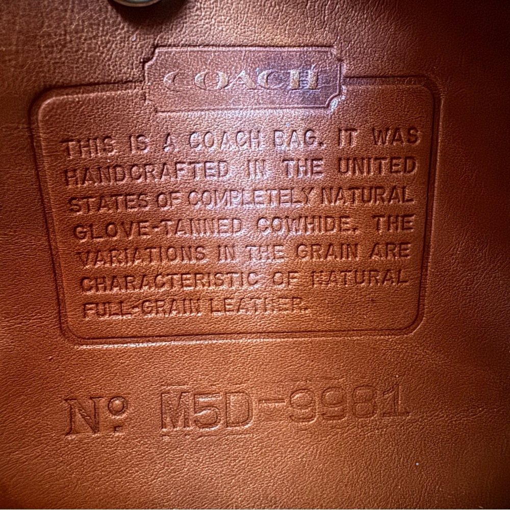 Vintage Coach Watson 9981 British Tan Leather Crossbody Bag - Picture 9 of 12